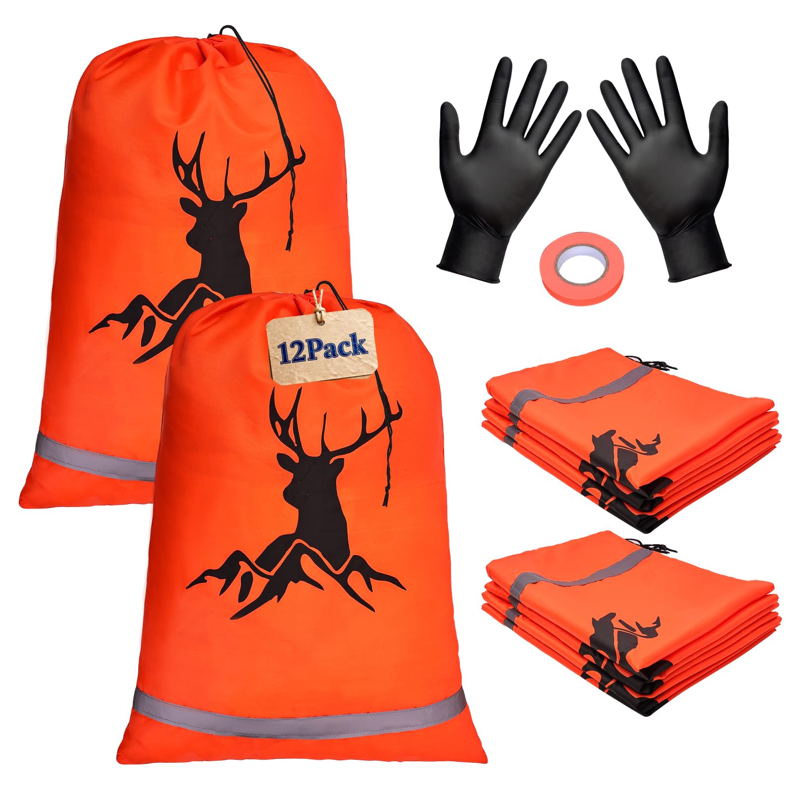 TheClouds elk game bags 12-pack with drawstring closure protects meat