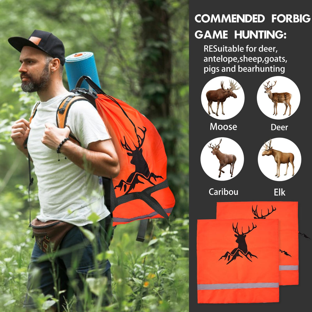 TheClouds elk game bags show 30-by-20-inch capacity