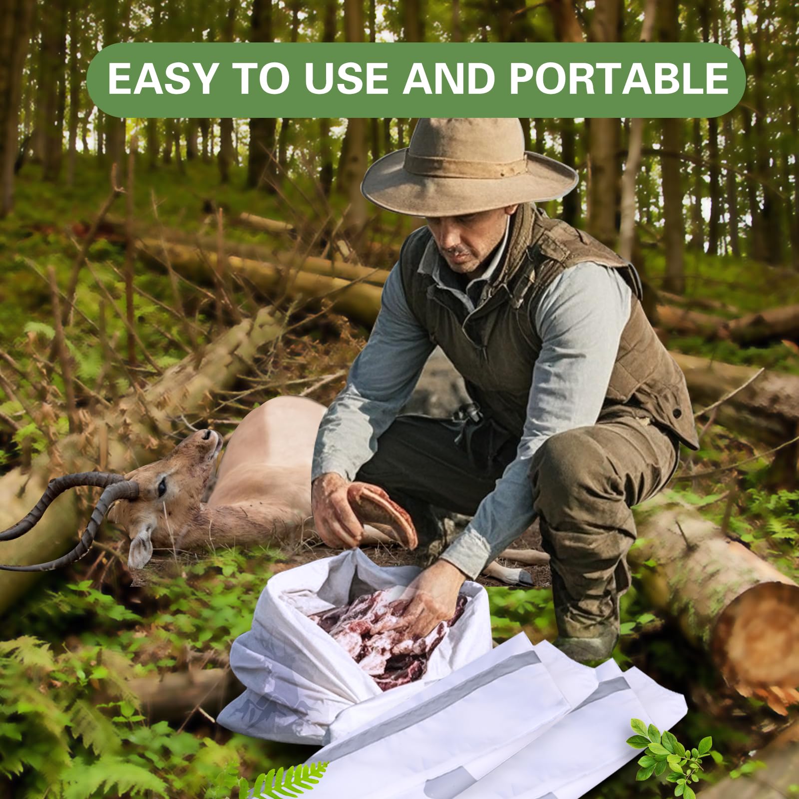 TheClouds elk game bags 30x20 inches provide ample storage for large game