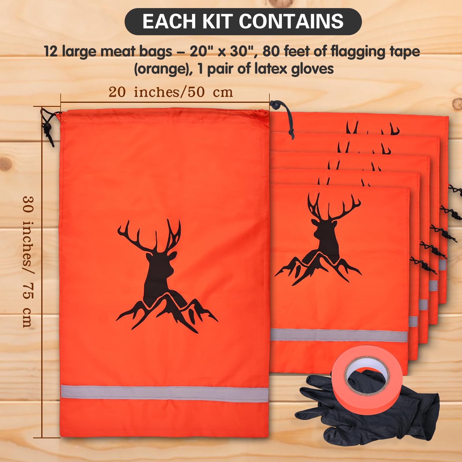 TheClouds elk game bags reflective strips improve visibility