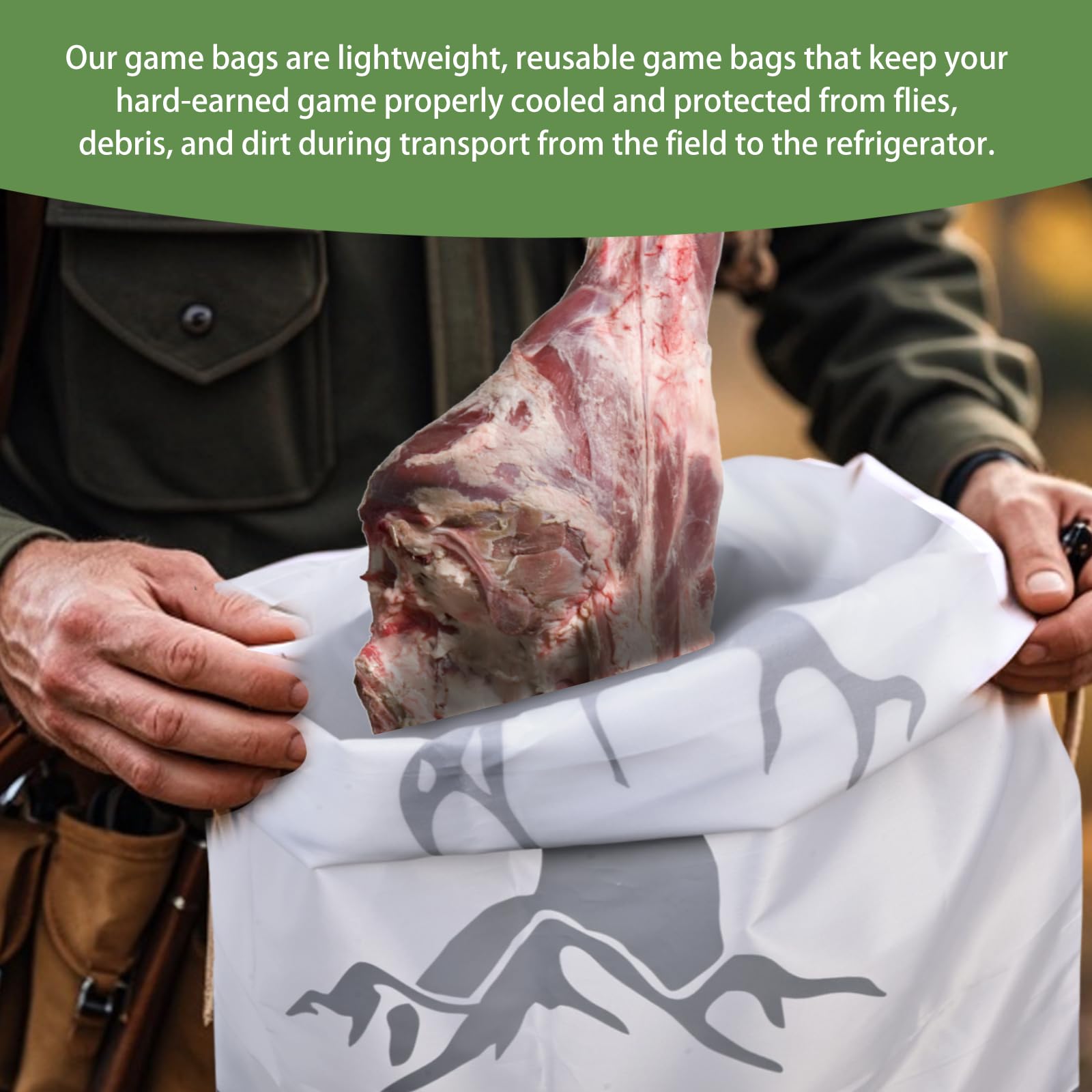 TheClouds elk game bags are reusable and machine washable for quick cleanup