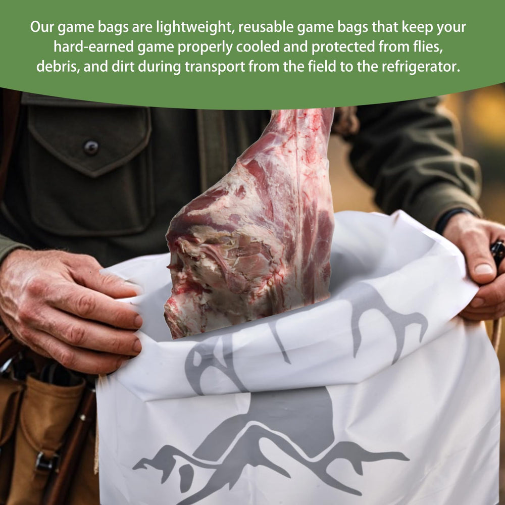 TheClouds elk game bags are reusable and machine washable for quick cleanup