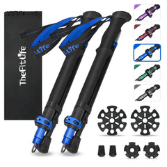 TheFitLife collapsible trekking poles with extended foam handle offer comfortable grip on long hikes.