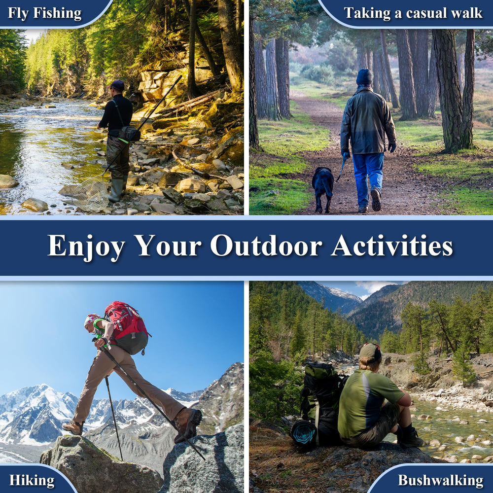 TheFitLife Nordic Walking Poles rugged aluminum build withstands rocky paths and cold weather.