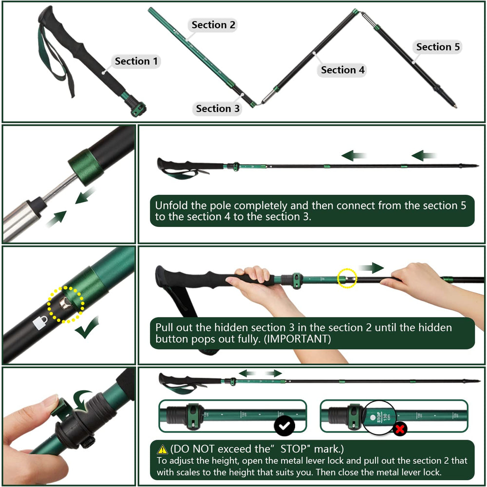 TheFitLife trekking poles 7075 aluminum durability on rugged trails