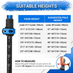 TheFitLife flip-lock mechanism demonstrates secure, rapid height changes.
