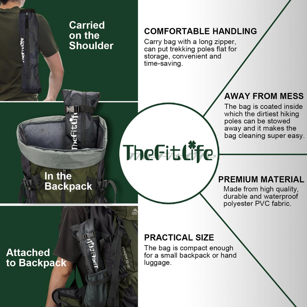 TheFitLife trekking poles lightweight 266g to 280g helps ease long treks