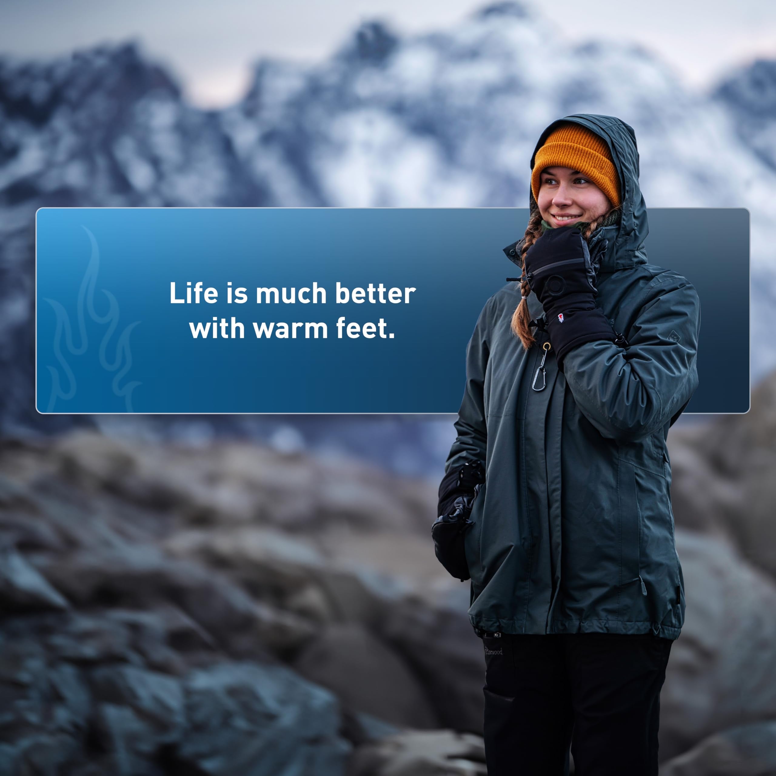 The Heat Company insole warms feet during outdoor sports and stadium events