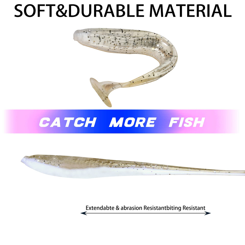 Close-up of paddle tail design and texture