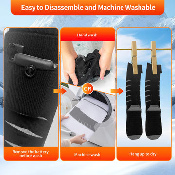THEKUKU heated socks four heat levels provide customizable warmth on demand.