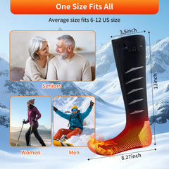 THEKUKU heated socks side-pocket design keeps batteries secure without bulk.