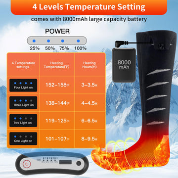 THEKUKU heated socks unisex fit ensure comfortable wear across sizes 6-11.