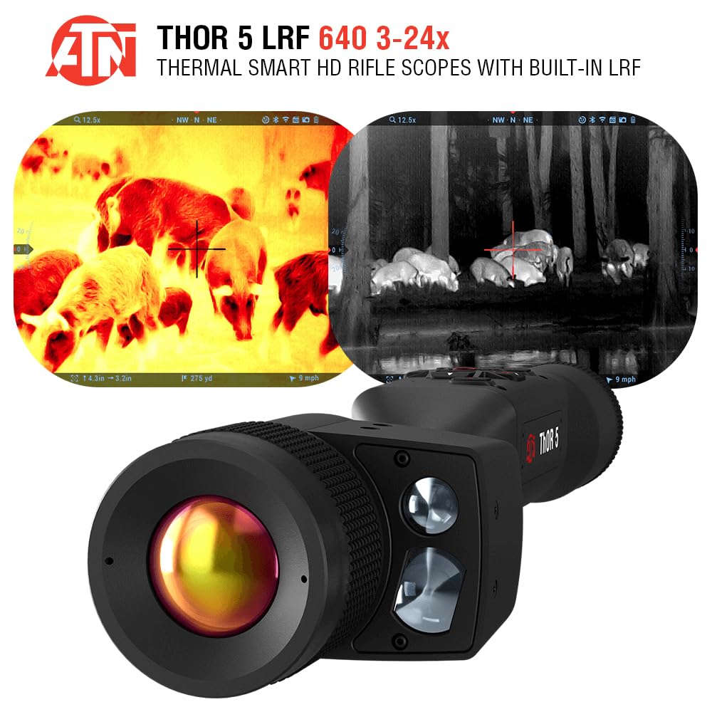 theOpticGuru ATN Thor 5 built-in LRF demonstrates range-finding for precise distance estimates