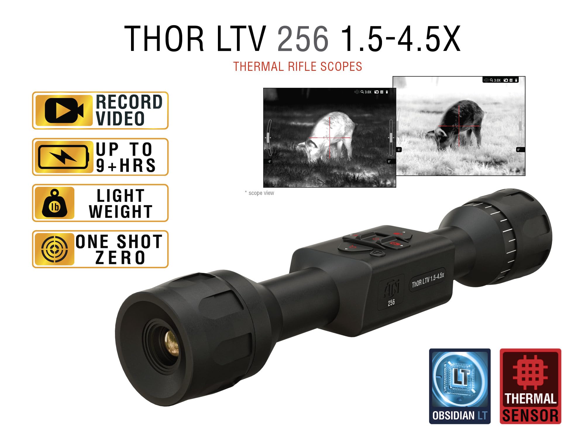 TheOpticGuru ATN Thor LTV top view highlights compact design ideal for fast field mounting.