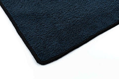 The Rag Company microfiber spa towel midnight close-up weave highlights plush 80/20 terry.