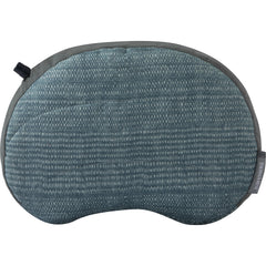 Therm-a-Rest Air Head Pillow in blue cover offers soft comfort for camping and travel.