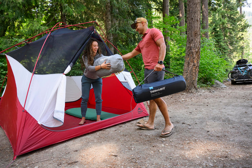 BaseCamp resting on uneven ground for frontcountry comfort