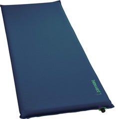 Therm-a-Rest BaseCamp pad with WingLock setup in Poseidon Blue for fast inflation