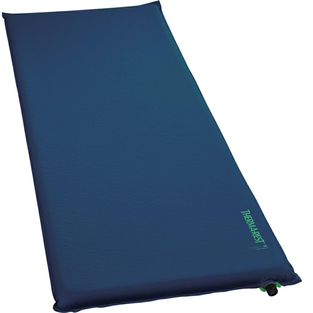 Therm-a-Rest BaseCamp Poseidon Blue, front view showing generous sleeping space