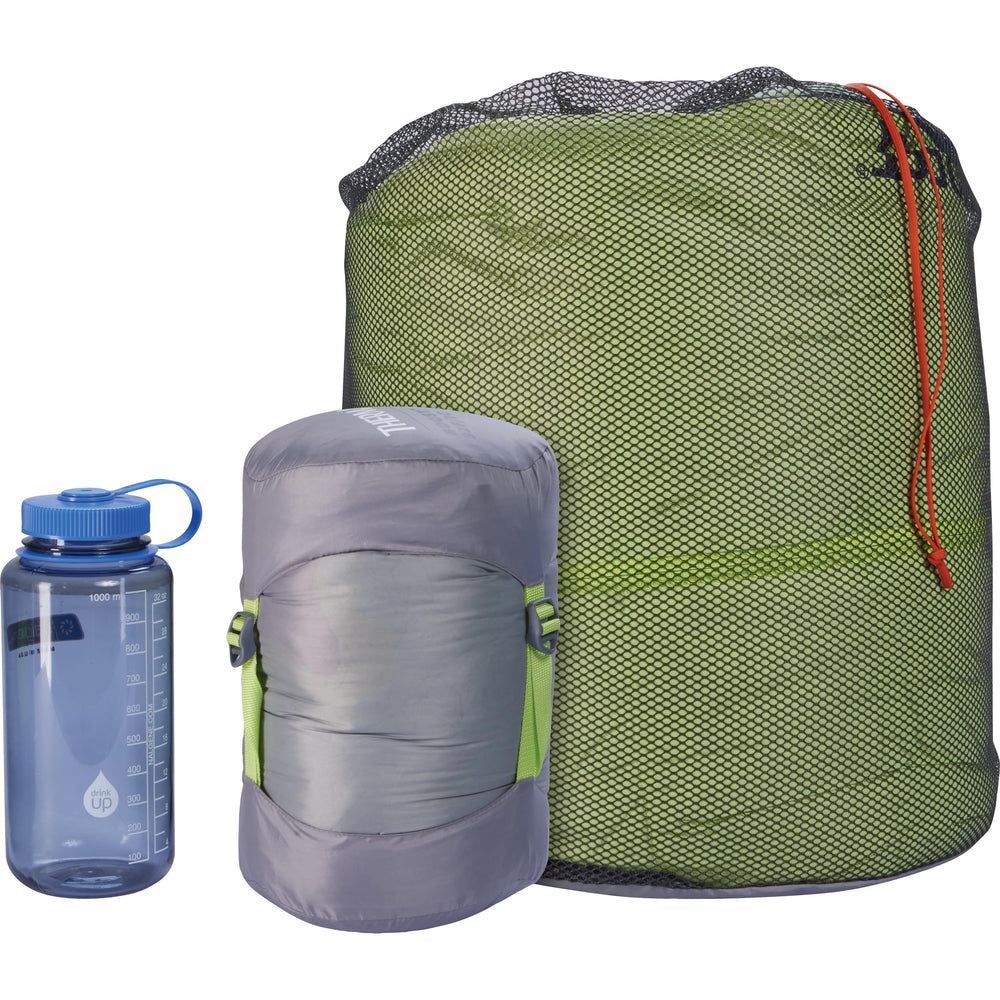 Therm-a-Rest Boost 650 uses hydrophobic down for reliable warmth in wet weather.