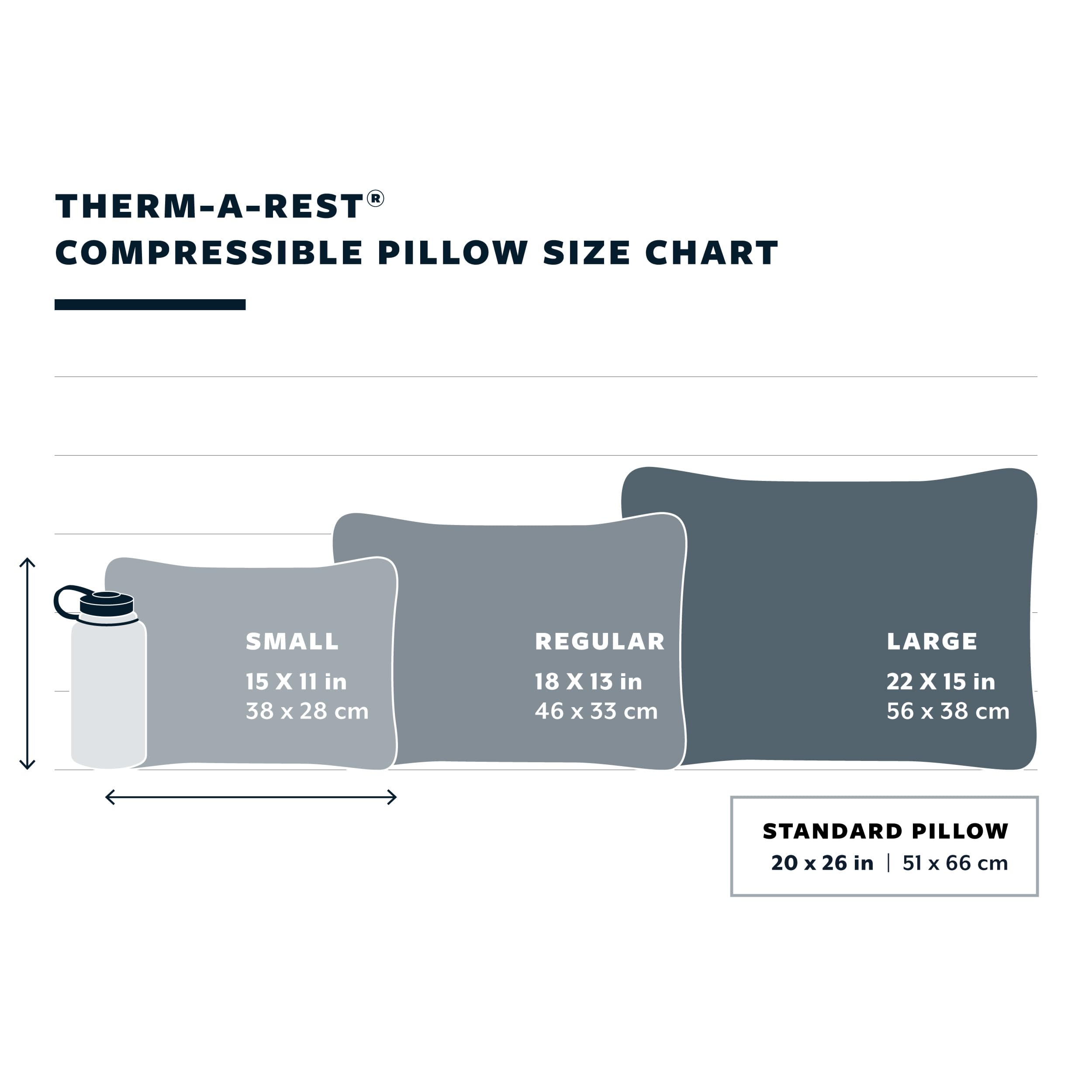Therm-a-Rest Compressible Cinch Pillow cinch-closure demo highlights adjustable firmness