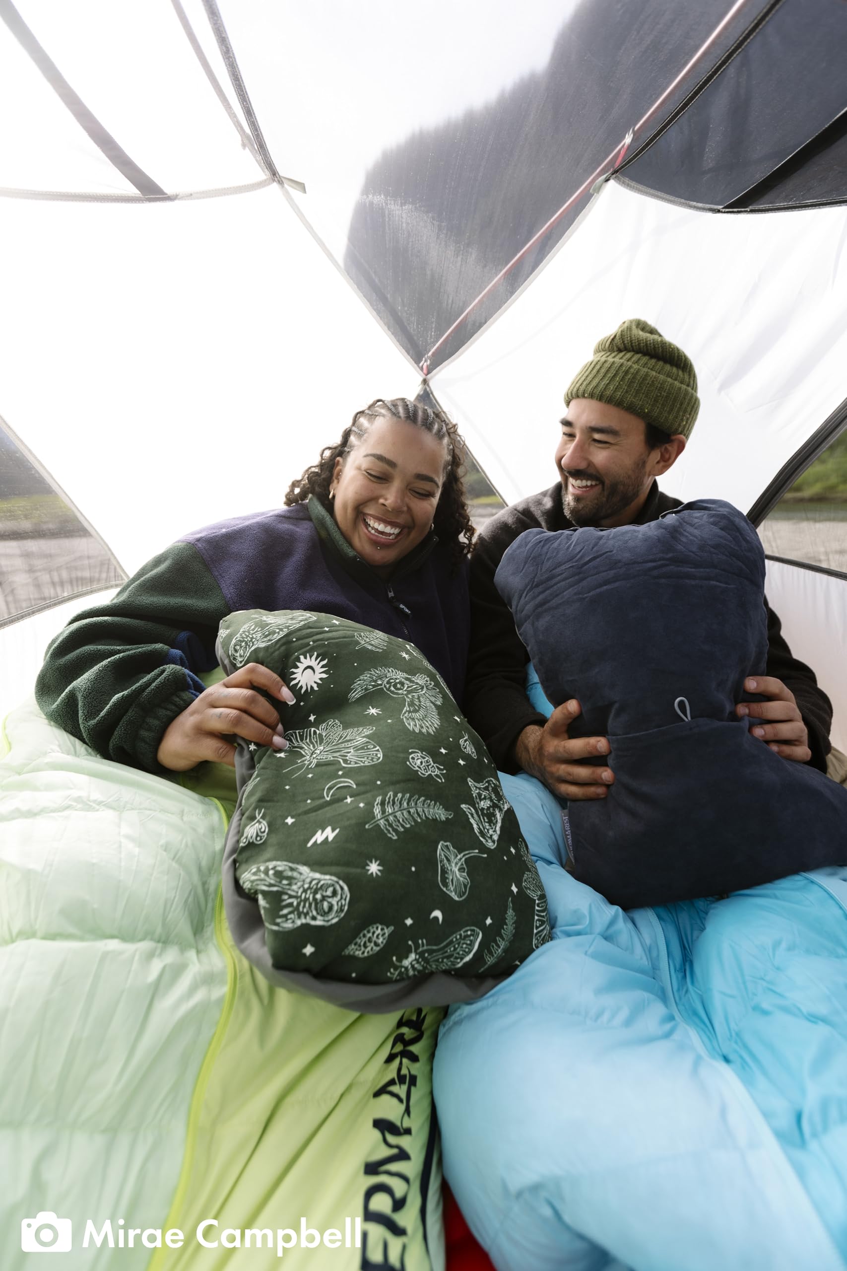 Therm-a-Rest Compressible Cinch Pillow Woodland cinched for customizable firmness on the go