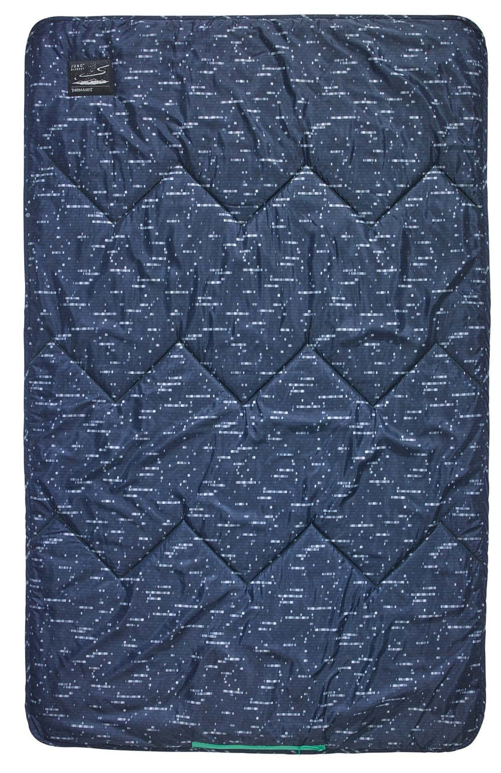 Therm-a-Rest Juno blanket packed compact for easy carry and travel.