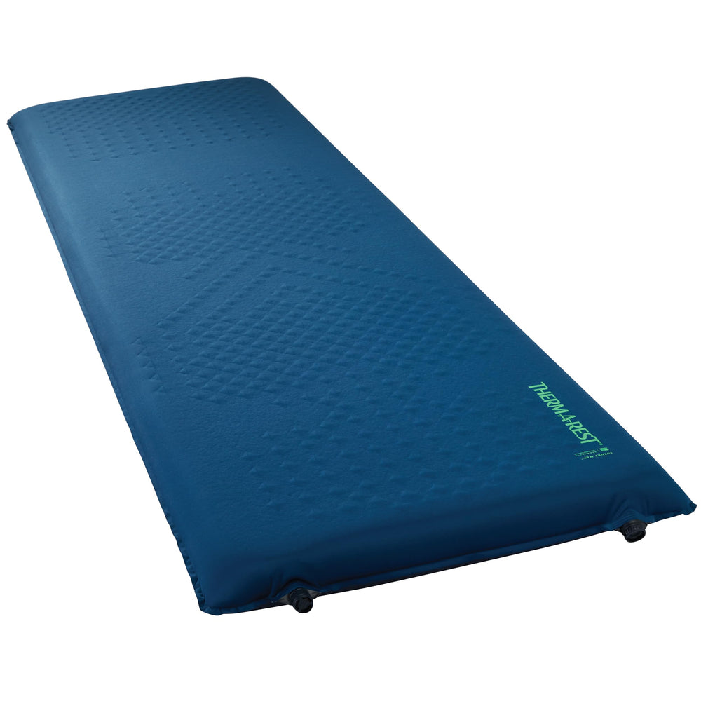 Therm-a-Rest LuxuryMap X-Large inflating setup demonstrates quick inflation and easy setup.