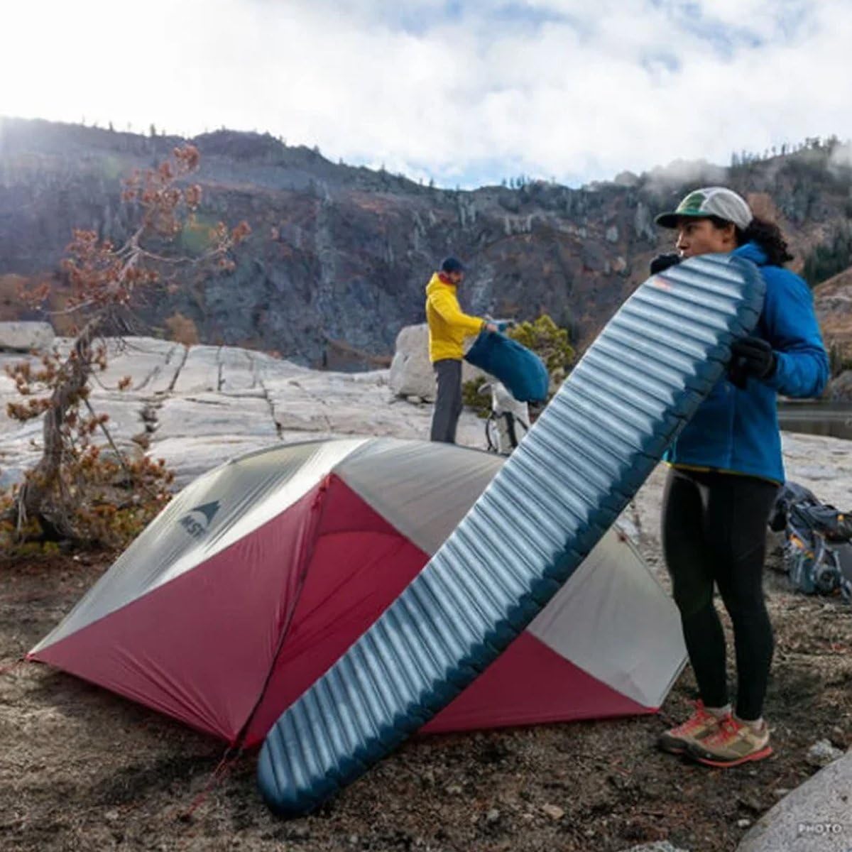 Therm-a-Rest NeoAir UberLite 2.5-inch cushion offering supportive rest on trail.