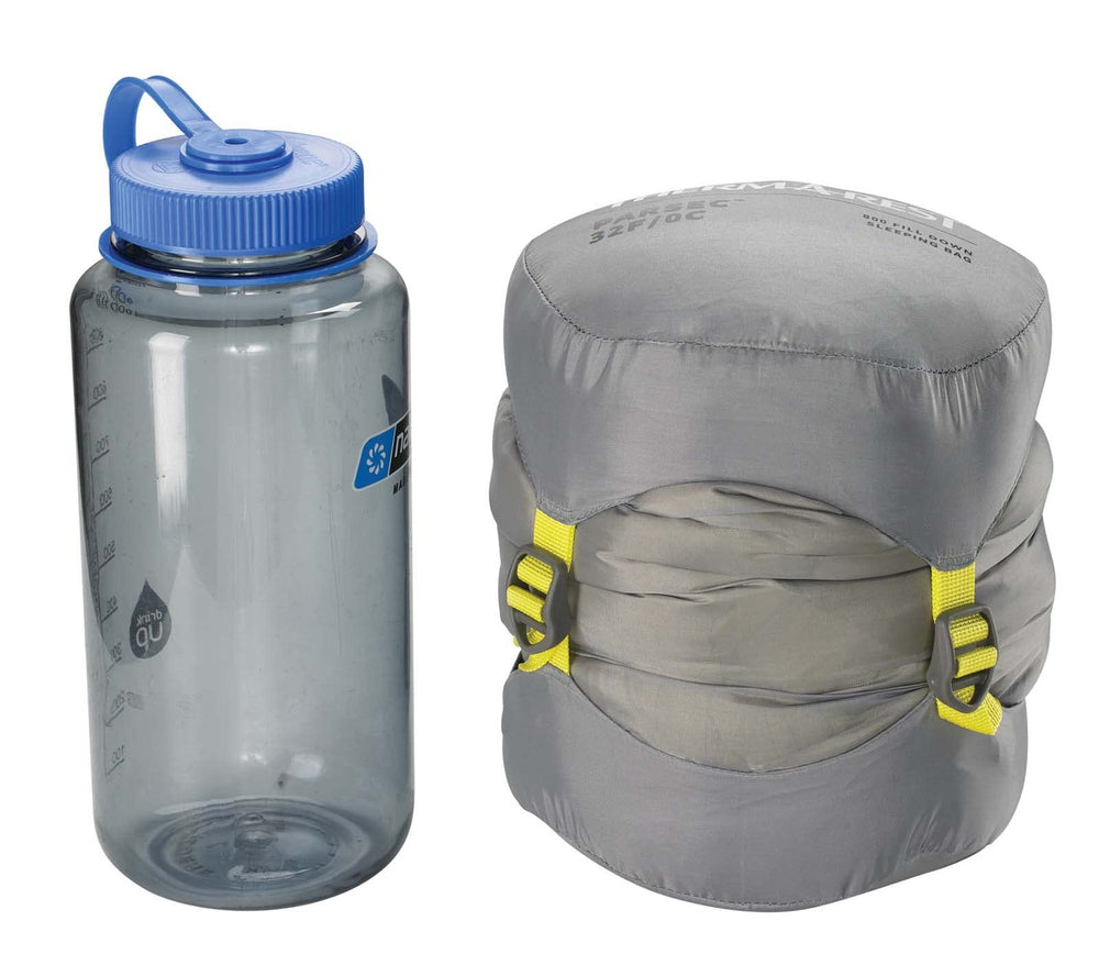 Therm-a-Rest Parsec with SynergyLink Connectors securing bag to sleeping pad.