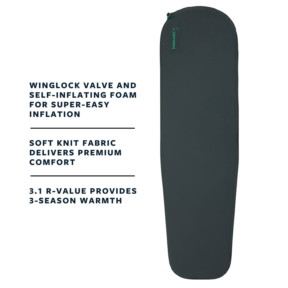 Trail Scout 72x20 inch dimensions provide a stable sleeping surface