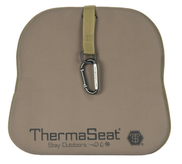 Therm-a-Seat Predator Realtree Edge soft fabric closeup emphasizes quiet, comfortable seating.