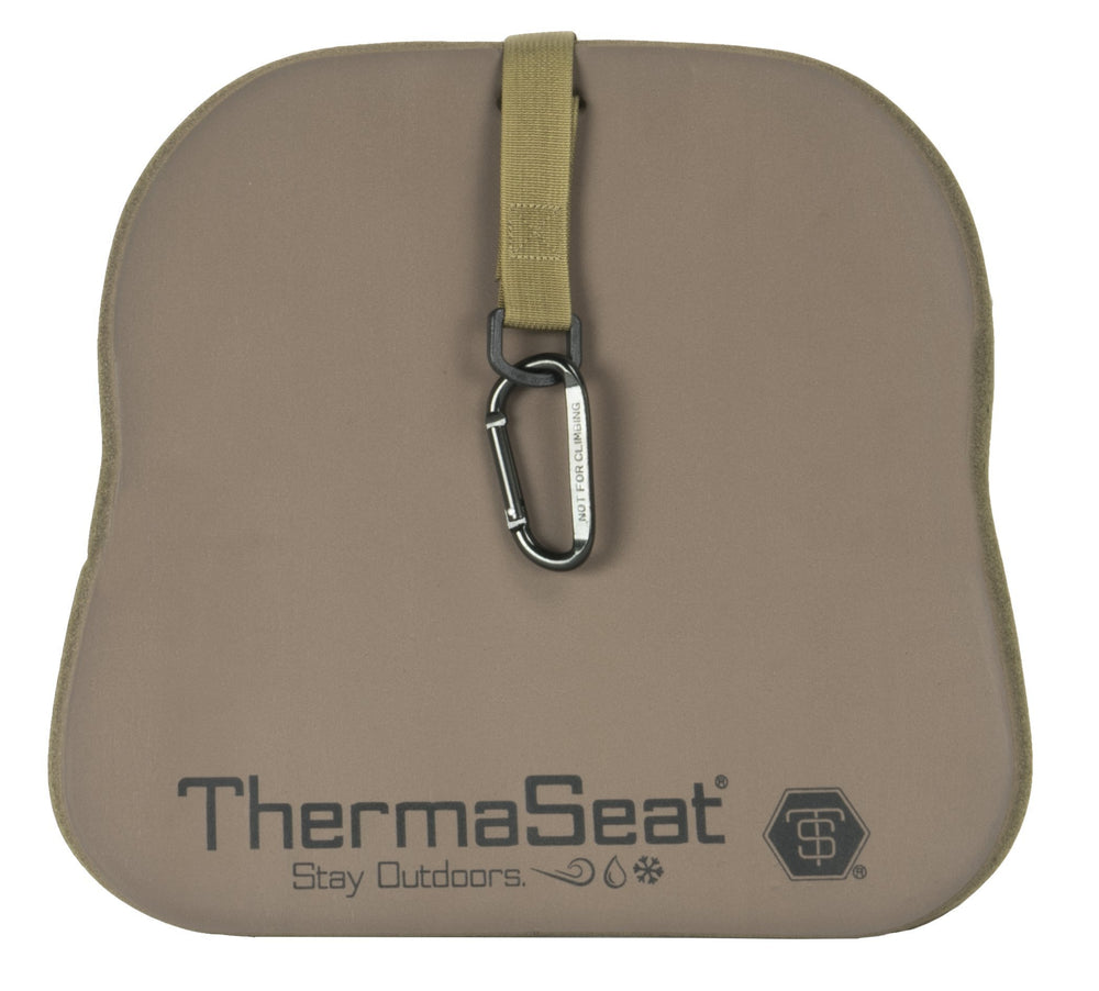 Therm-a-Seat Predator Realtree Edge soft fabric closeup emphasizes quiet, comfortable seating.