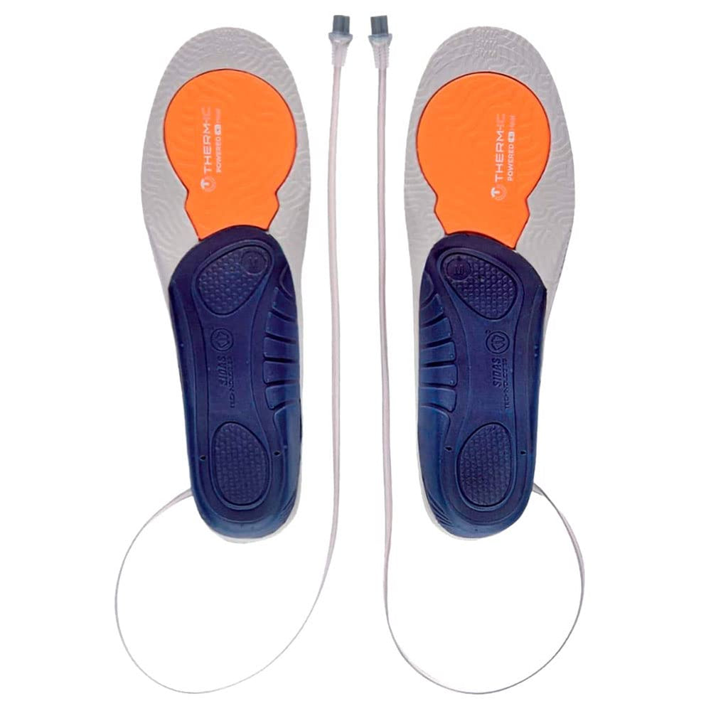 Therm-ic 3D heated insoles cut to size for a snug, customized fit.