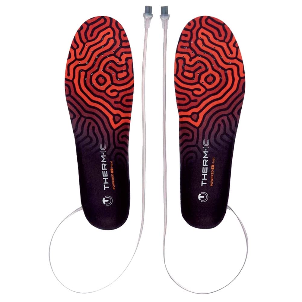 Therm-ic 3D heated insoles in use for warm, evenly distributed foot comfort.
