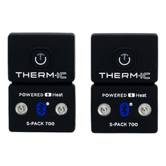 Therm-ic S-Pack 700 B in-use with PowerSocks delivers steady heat on alpine descents.