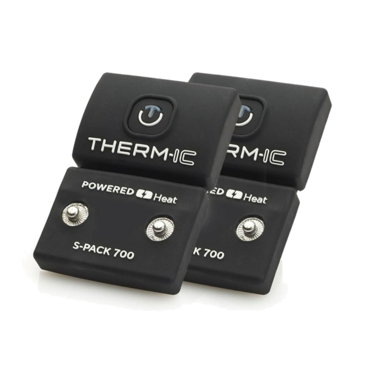 THERM-IC S-Pack 700 sock batteries held in hand, delivering portable warmth for winter outdoor activities.
