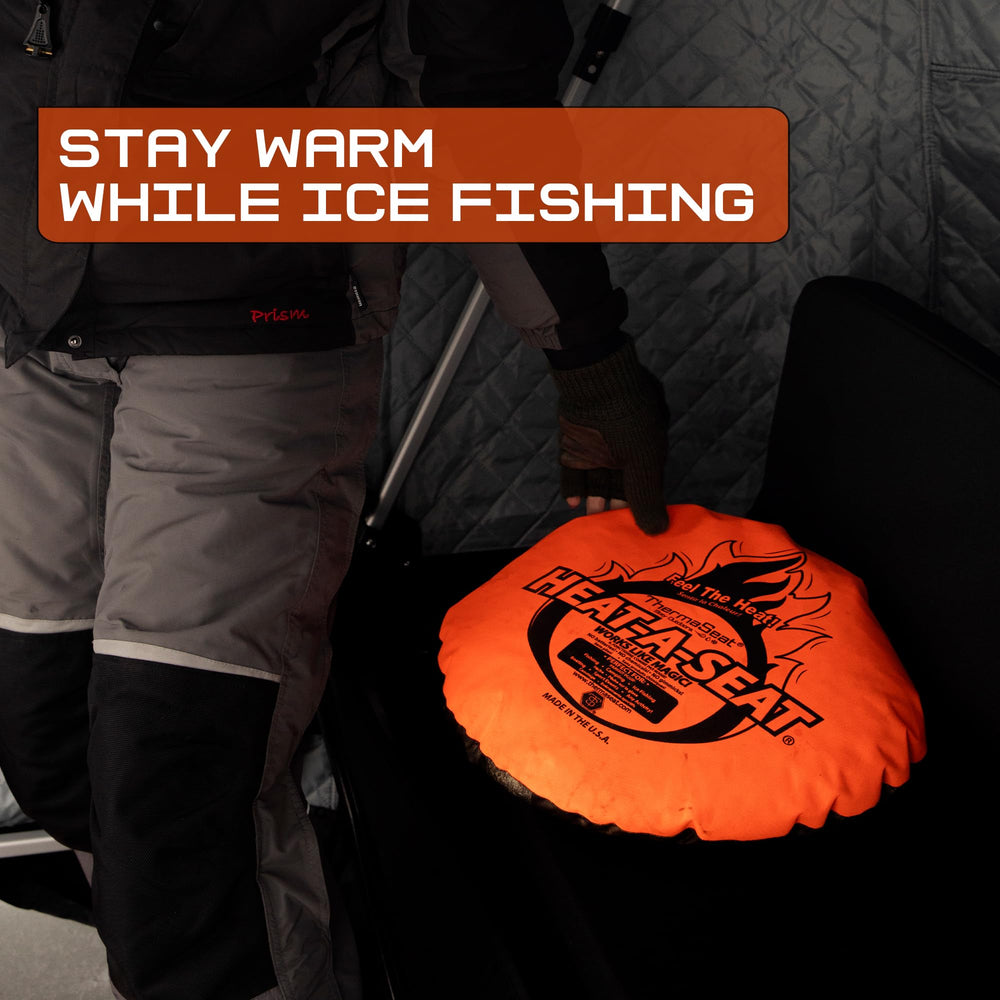 Lightweight hunting seat cushion by Thermaseat for outdoor use