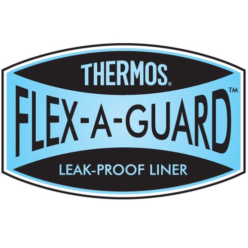 THERMOS Black/Orange-12 Can Cooler, side angle, shows durable polyethylene construction.