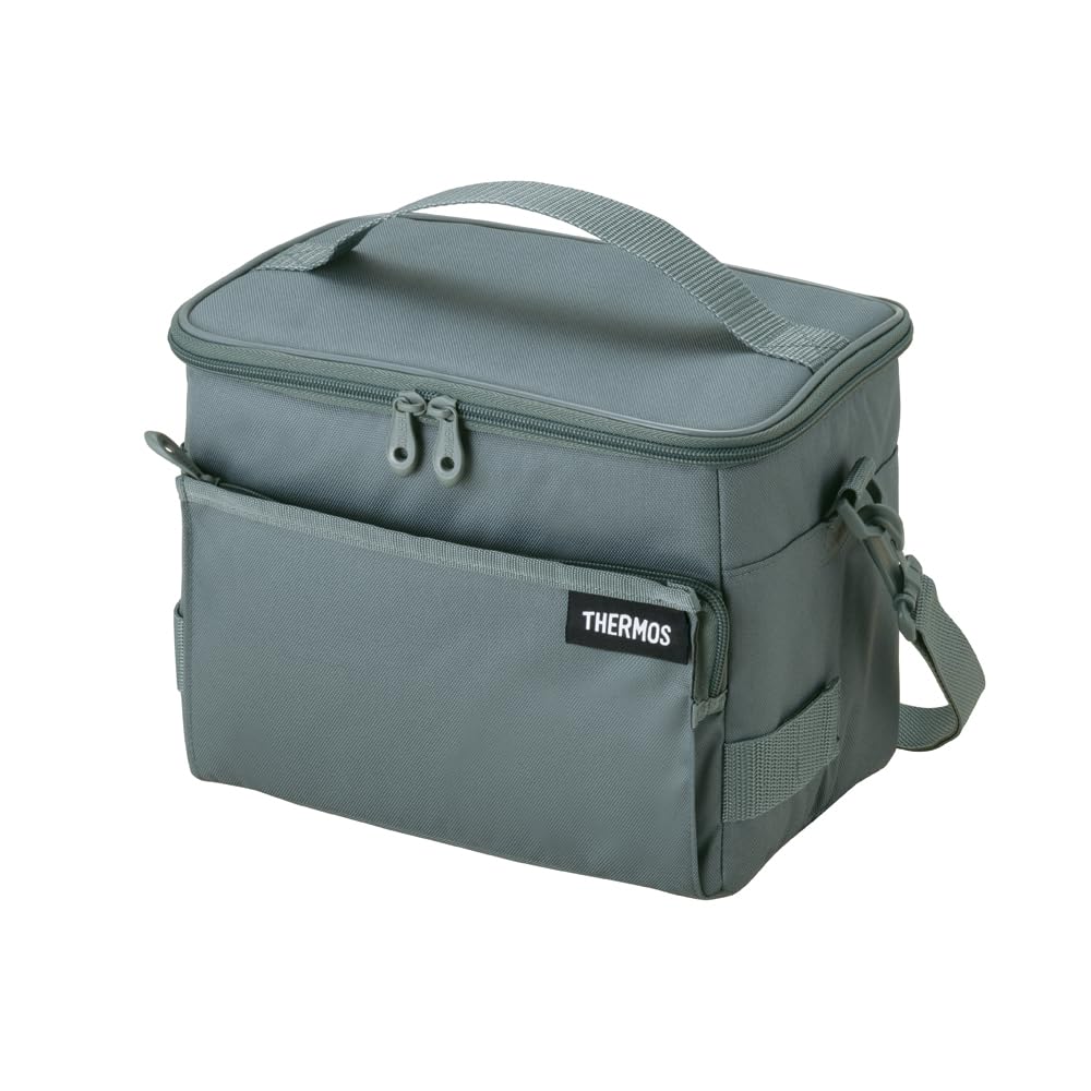 Thermos Soft Cooler 5L gray front view, compact lunch-to-go solution.