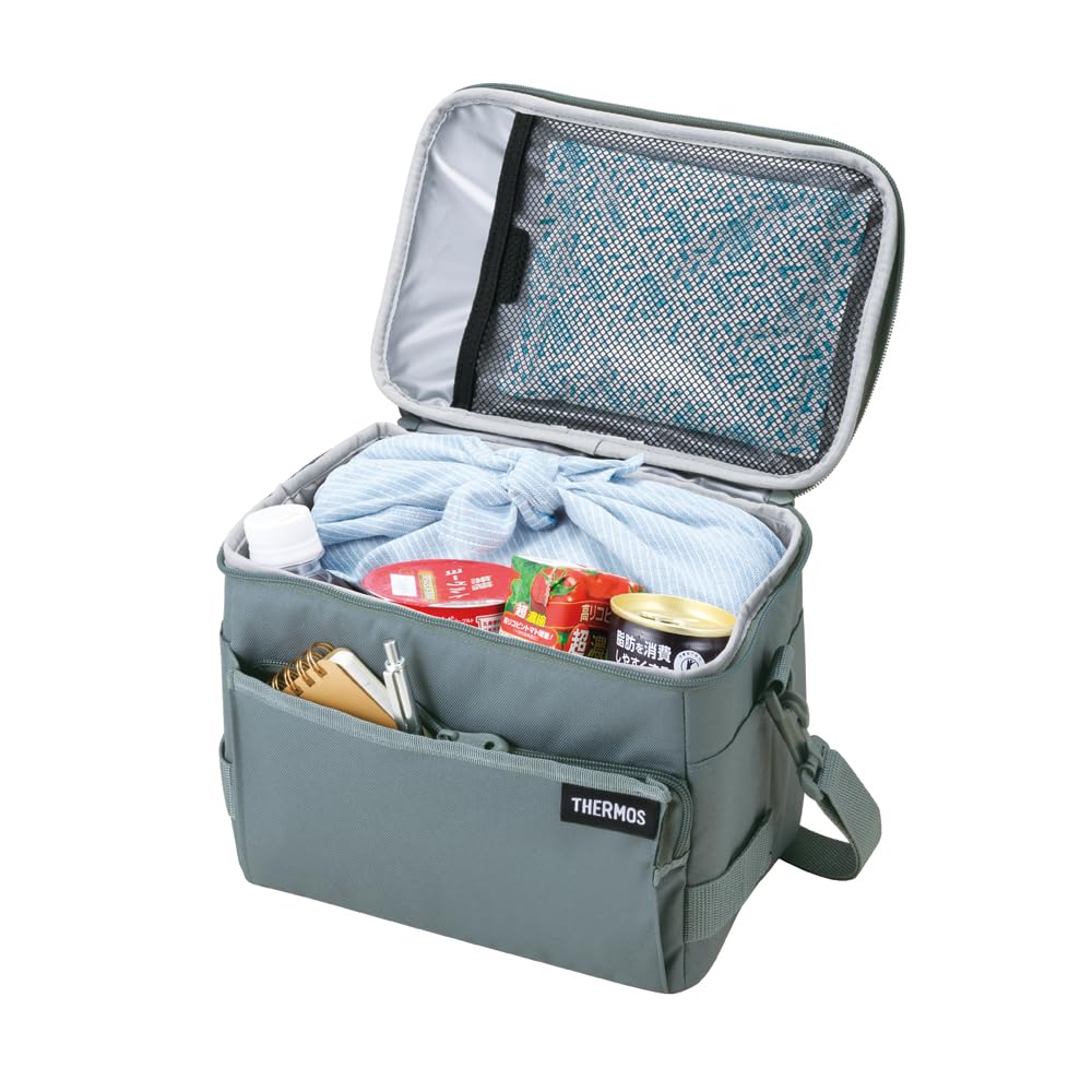 Thermos Soft Cooler 5L gray strap detail highlights removable shoulder strap.