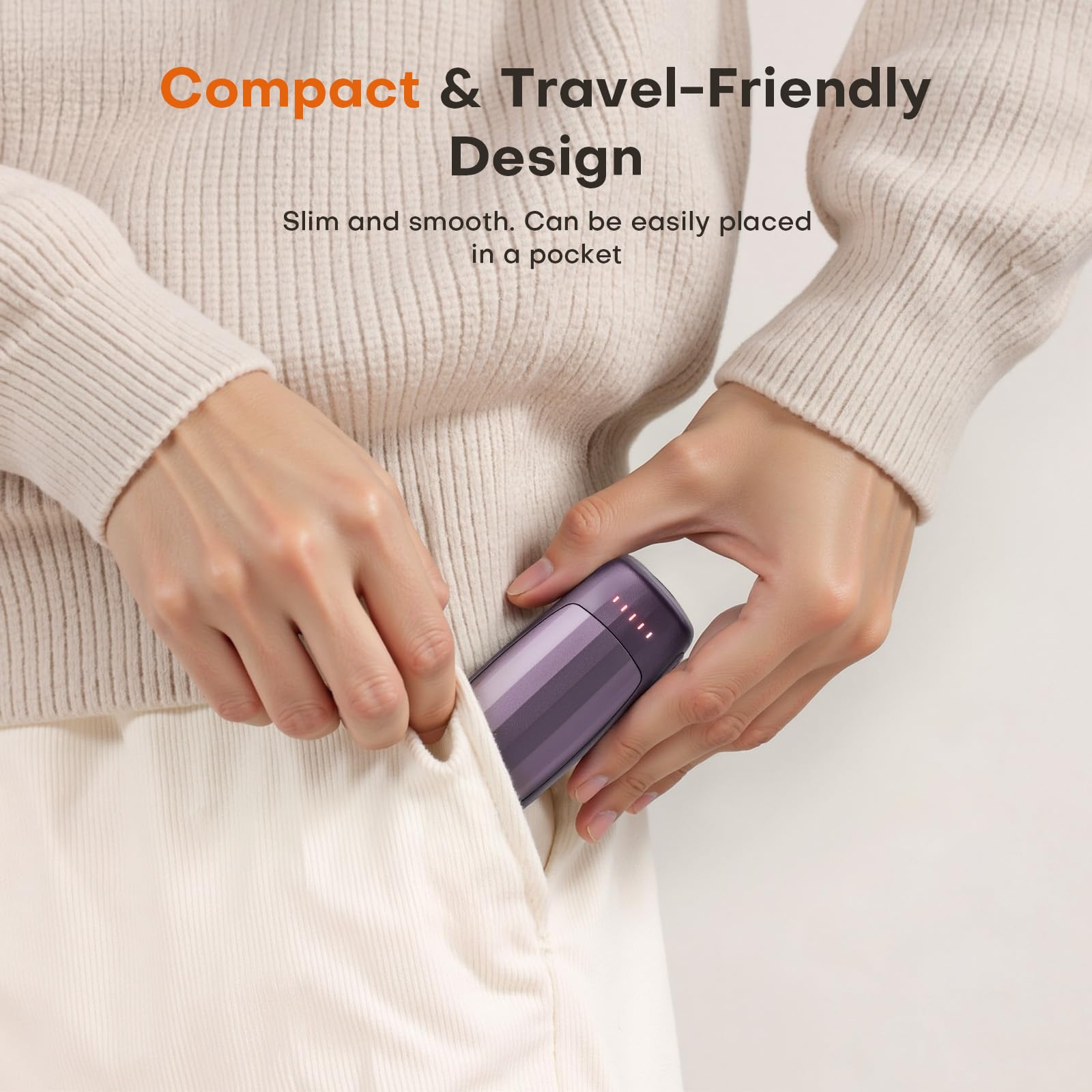 Therova hand warmers 6000mAh battery life for extended outdoor use