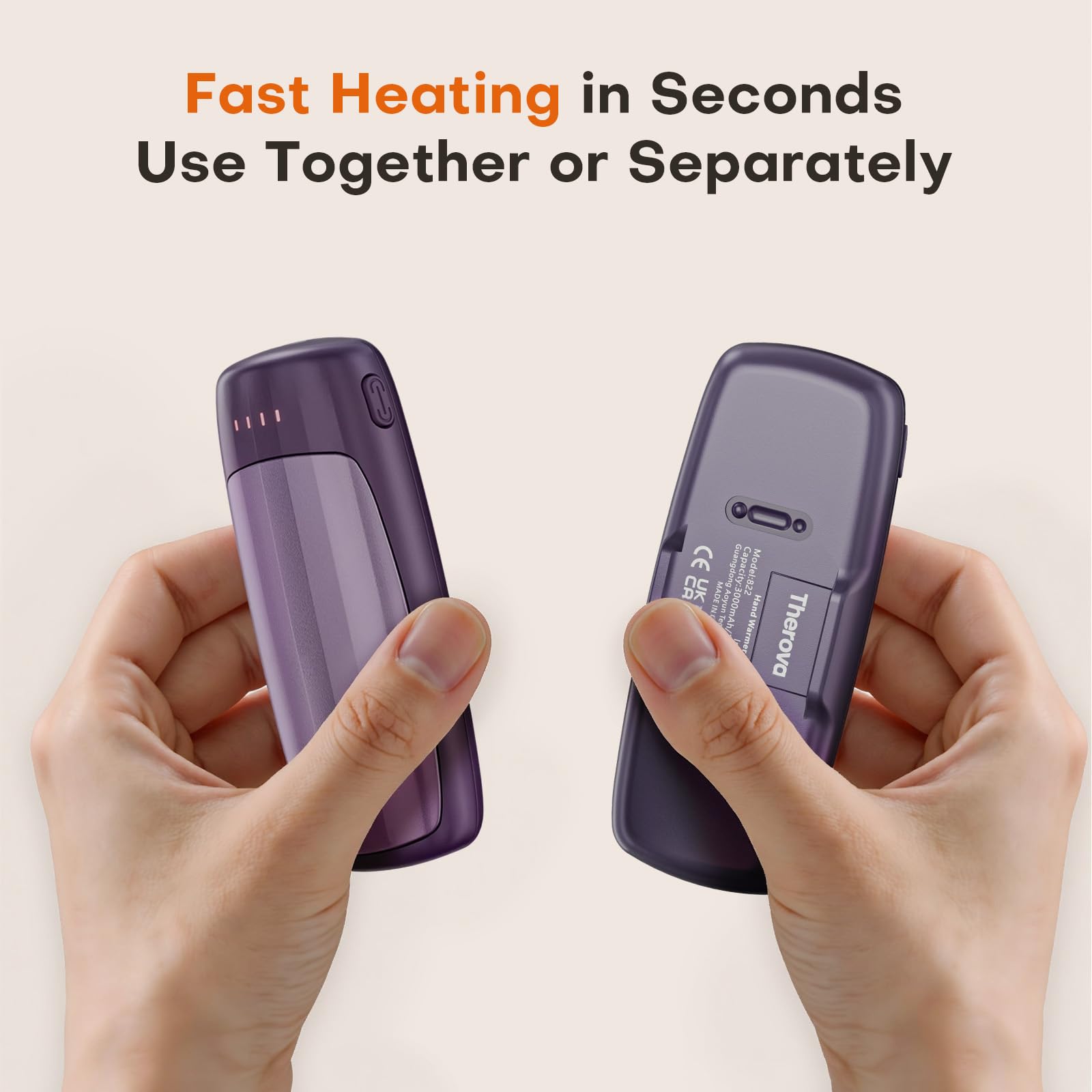 Therova hand warmers fast heating 2s deliver quick warmth