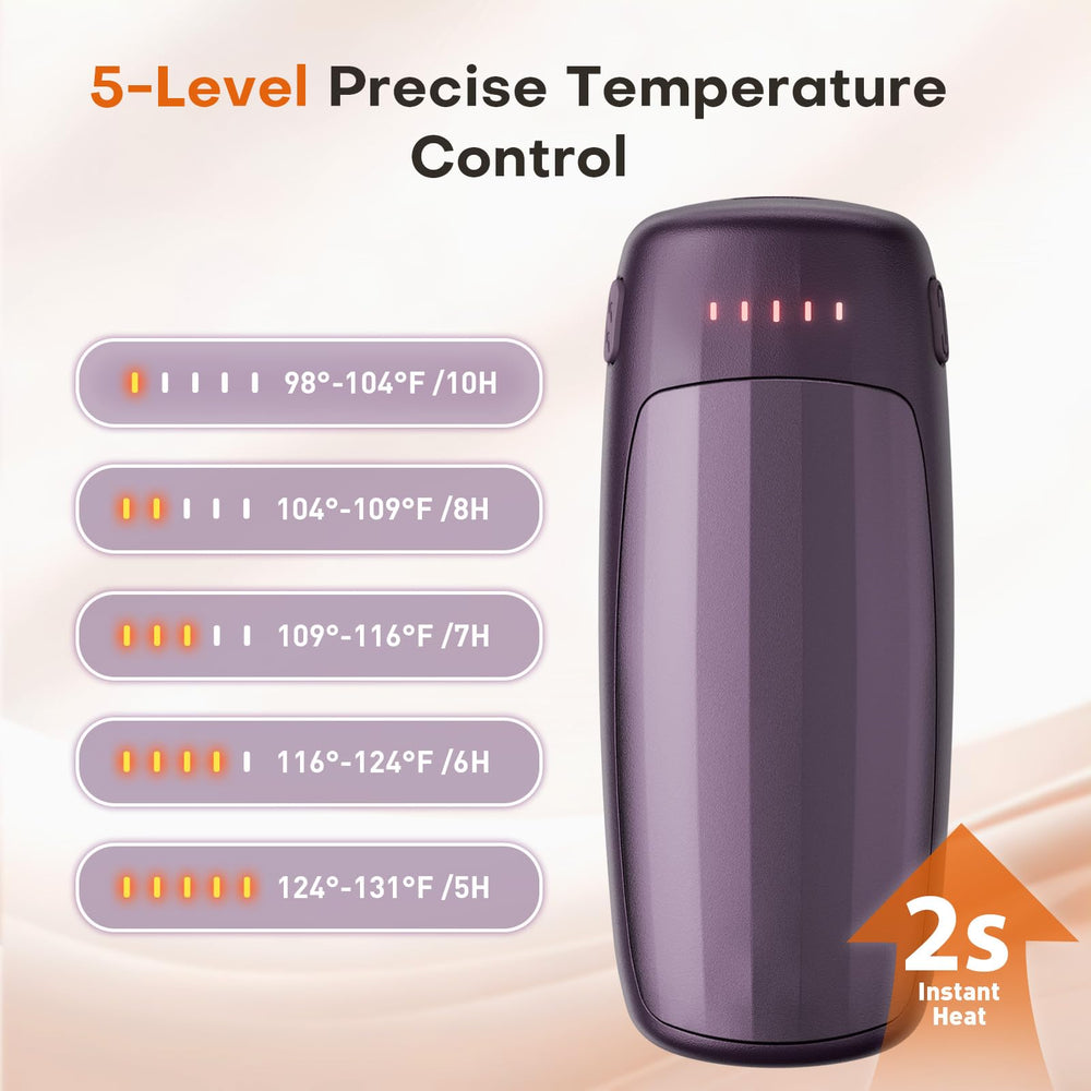 Therova hand warmers heat levels 5 offer customizable comfort