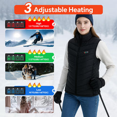 THETHEKU heated vest side view reveals slim profile and wind-resistant fabric