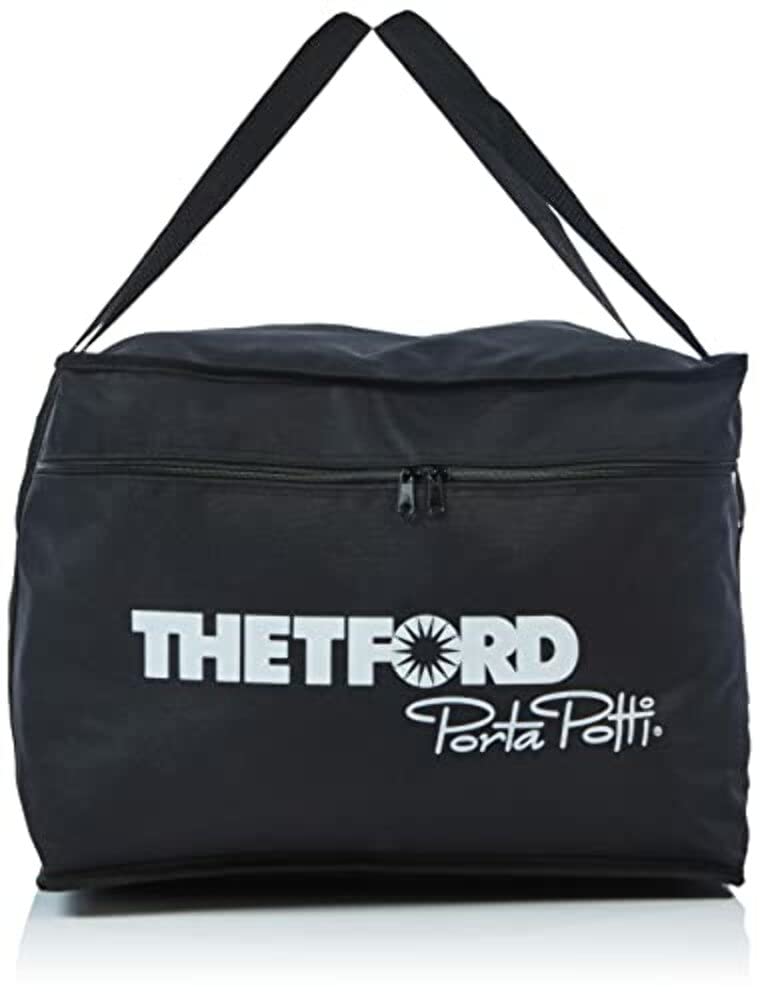 Thetford Porta Potti carrying bag shows durable polyester fabric protecting contents during transport.