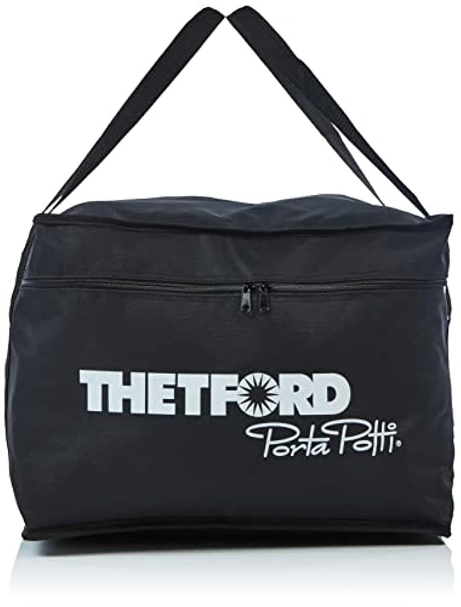 Thetford Porta Potti carrying bag with zipper closure keeps contents secure between trips.
