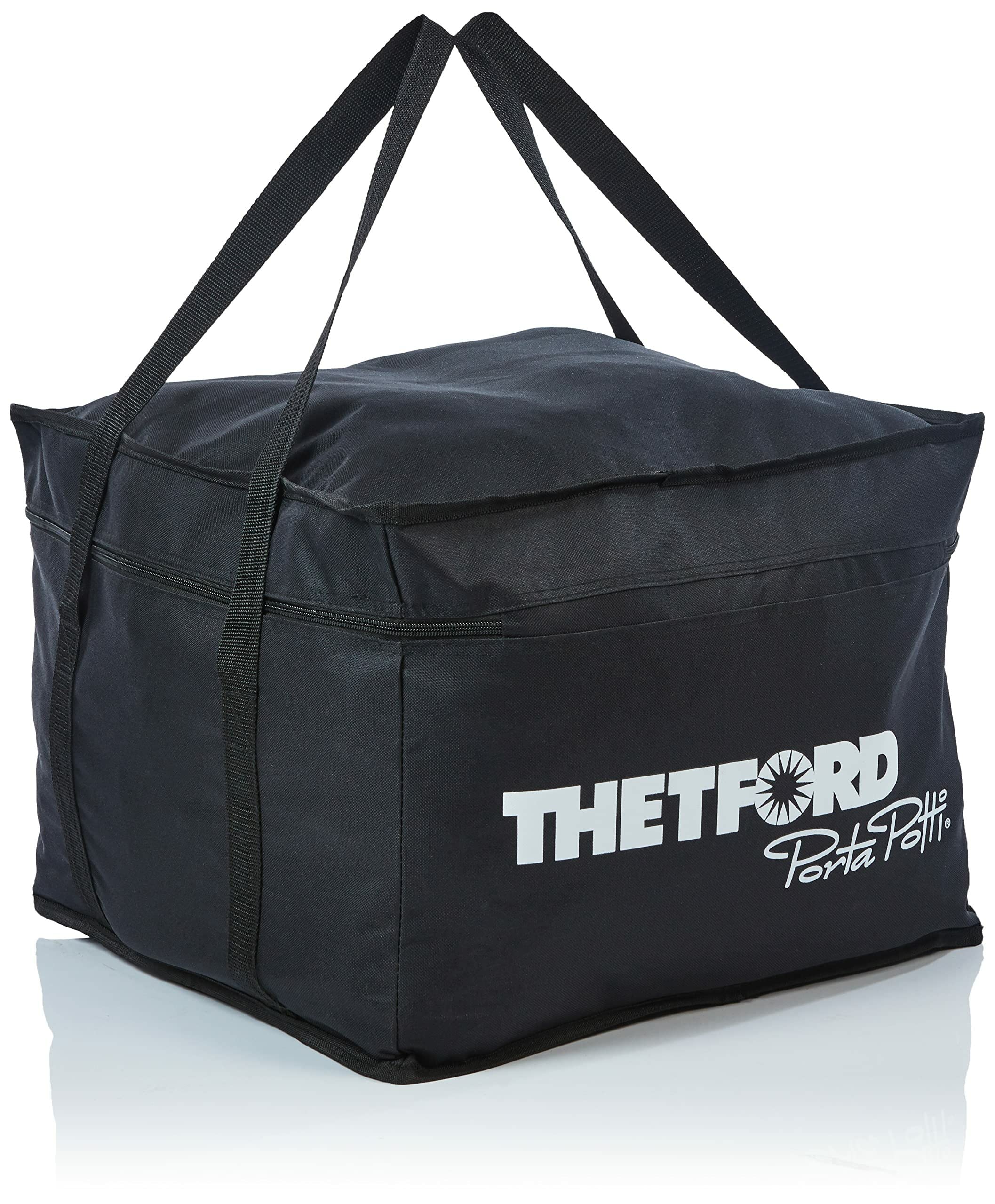 Thetford Porta Potti carrying bag features glazed lining for quick cleaning.