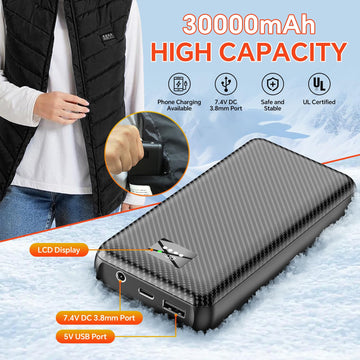 THETHEKU heated vest pockets detail shows warm hand pockets and secure storage