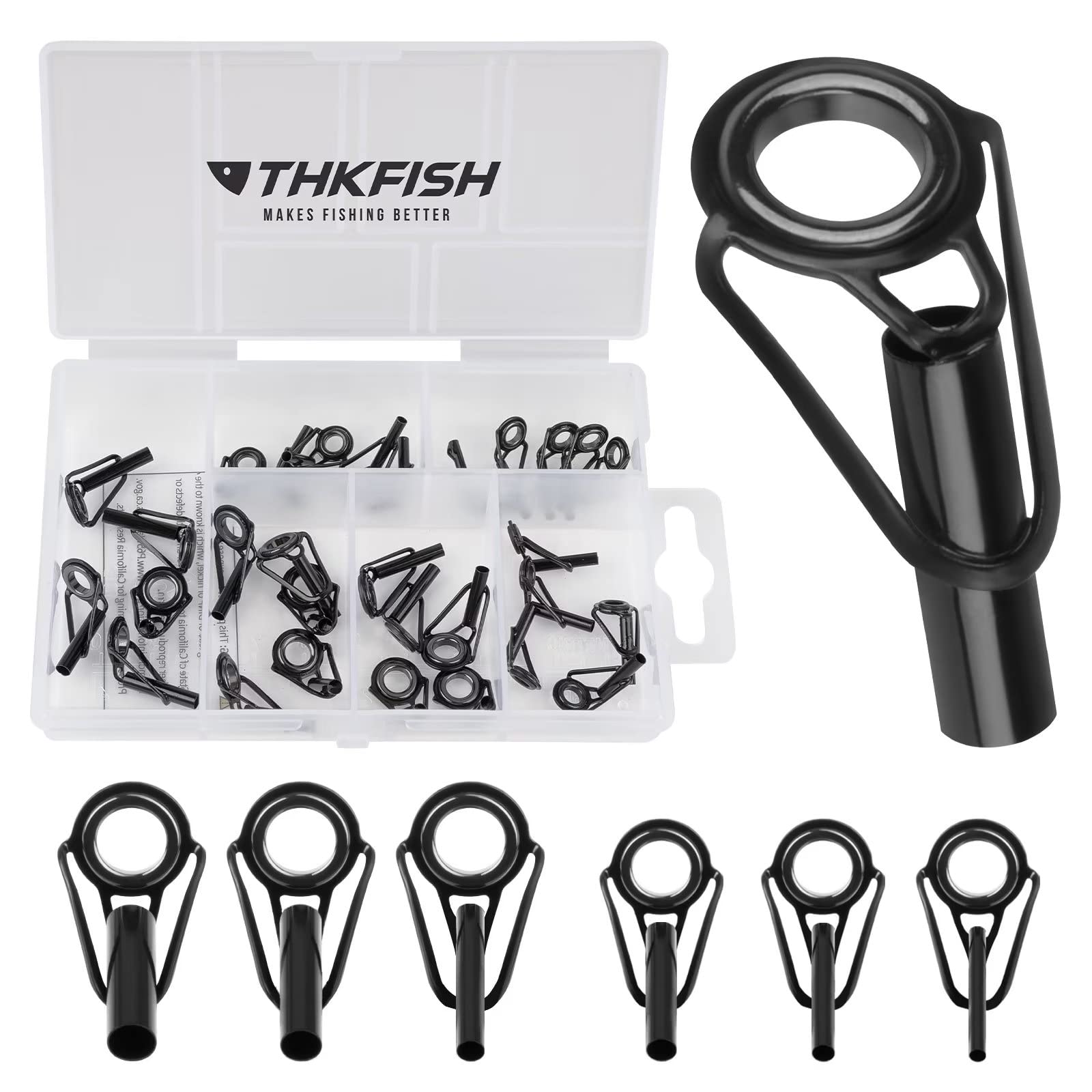 THKFISH rod tip repair kit with stainless steel frame for durable guides.
